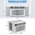 thumbnail image 2 of 12000 BTUs Window Air Conditioner with Remote Control,Ceer 10.9,Eco & Auto Restart AC Unit Window, Cools Up to 550 Sq. Ft., Quiet Operation, 4 Fan Speeds, for Bedroom, Living Room9（no wifi）, 2 of 9