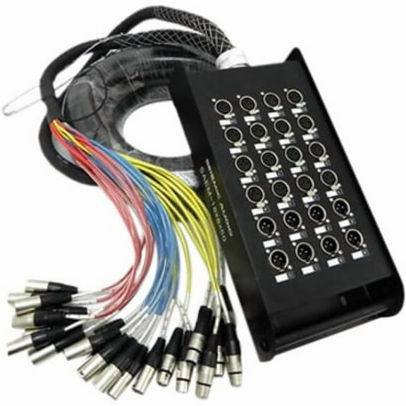 Seismic Audio SAEM-16x8x50, 16 Channel XLR Color Coded Snake Cable, 50 Feet