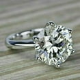 thumbnail image 2 of 2Ct Lab Created Diamond Round Cut Solitaire Engagement Ring 14k White Gold Plated, 2 of 4