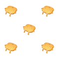 thumbnail image 2 of Bewildely Cojín de asiento con forma de tostada de felpa Adorable reemplazo de dibujos animados suave sillón de oficina almohadilla para Type2 NO2, 2 of 6