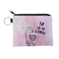 thumbnail image 1 of ziyahi Chang Purse Water Resistance Llama Pattern Romantic Key Pack Thick Lining Small Wallet Polyester Mini Cards Packs*Coin Purses, 1 of 7