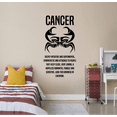 thumbnail image 2 of Cancer Zodiac Sign Cancer Horoscope Deeply Intuitive And Sentimental Sympathetic Cancer Water Sign Bedroom Wall Decal Quote Sticker Kids Adult Girls Boys Room Bedroom Wall Decoration Size (10x6 inch), 2 of 3
