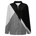 thumbnail image 5 of Bovemsi Bomber Jackets for Women Jacket 2025 Causal Zip Up Coats Long Sleeve Stand Collar Fall Lightweight Outerwear Tops Light Jackets, 5 of 6