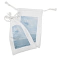 thumbnail image 2 of Clouds Fabric Pouch Set of 2, Sea and Sky Combined Mixed Each Other Vivid Life Inspiration Hope Nobody Relax Image, Drawstring Bag for Toiletries Masks and Favors, 9" x 6", Pale Blue, by Ambesonne, 2 of 2