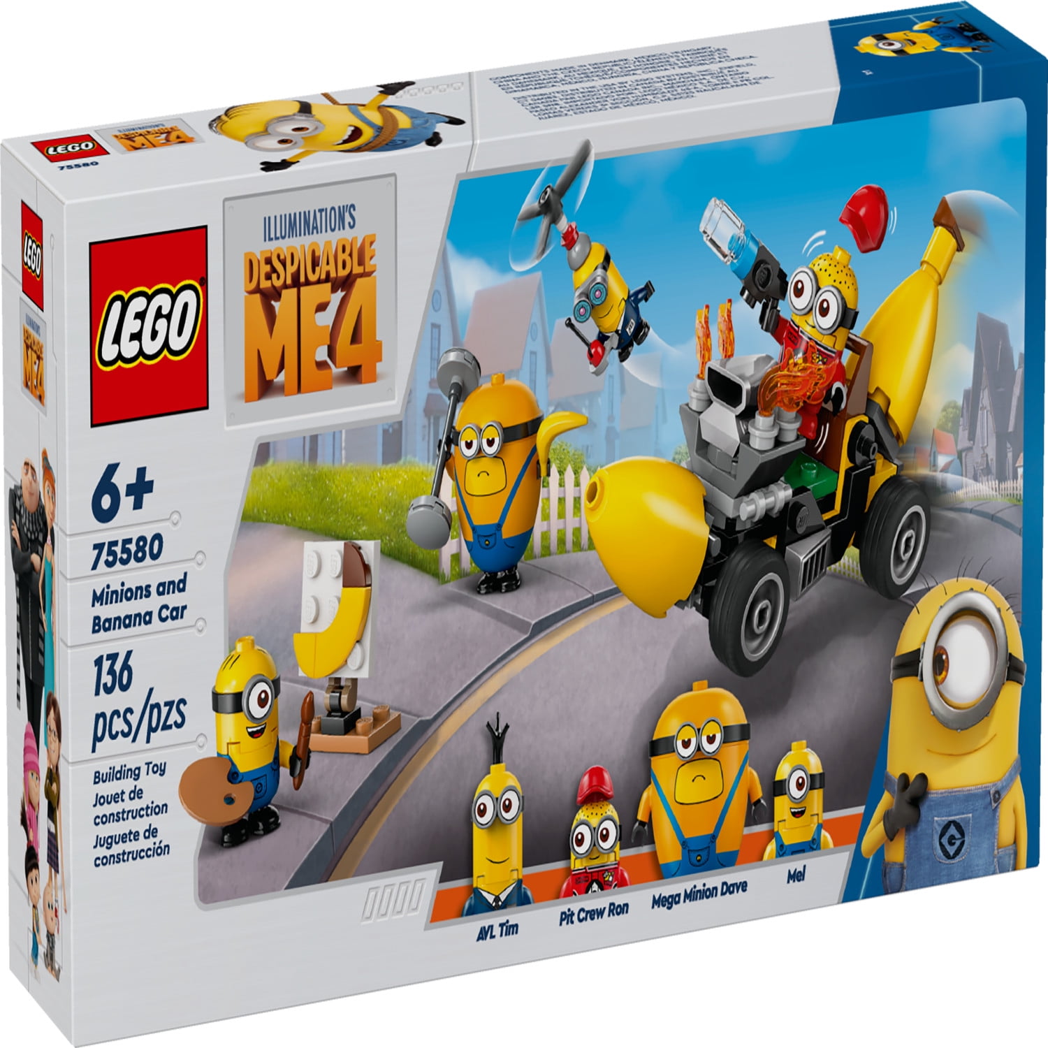LEGO Despicable Me 4 Minions and Banana Car Toy Gift for Kids Fun Illumination s Despicable Me Toy Playset Creative Building Minions Toy for Boys
