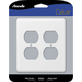 thumbnail image 3 of Amerelle 935DDW Devon Wallplate, 2 Duplex, Steel, White, 1-Pack, 3 of 4