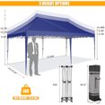 thumbnail image 3 of COBIZI 10x20 Party Tent Canopy Tent with 6 Sidewalls, UPF 50+, Waterproof Portable Pop Up Canopy Outdoor , Large Event Tent for Backyard, Wedding, Market, Blue, 3 of 9