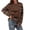 Wine, variant on Turilly Women's Fuzzy Striped Sweater Crew Neck Long Sleeve Cozy Winter Top