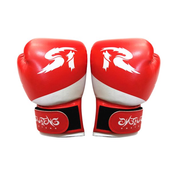 Guantes de Boxeo Cgtredaw de Cuero PU Con Protección Deportiva para Entrenamiento Rojo