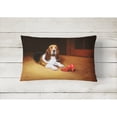 thumbnail image 2 of Carolines Treasures BDBA0372PW1216 Basset & Shoe Fabric Decorative Pillow, 2 of 3
