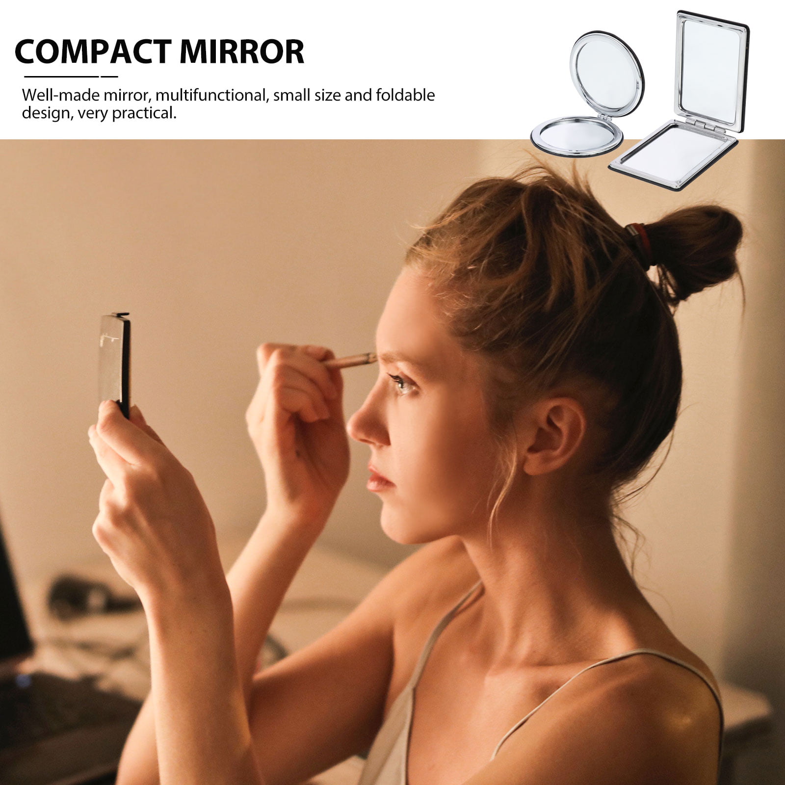 16 Pieces Compact Mirror for Purse Flower Small Compact Mirror Gift Makeup  Mirror Floral Pocket Mirror Retro Folding Portable Travel Mirror for Girls  Women(Gold Edge) : Amazon.in: Beauty