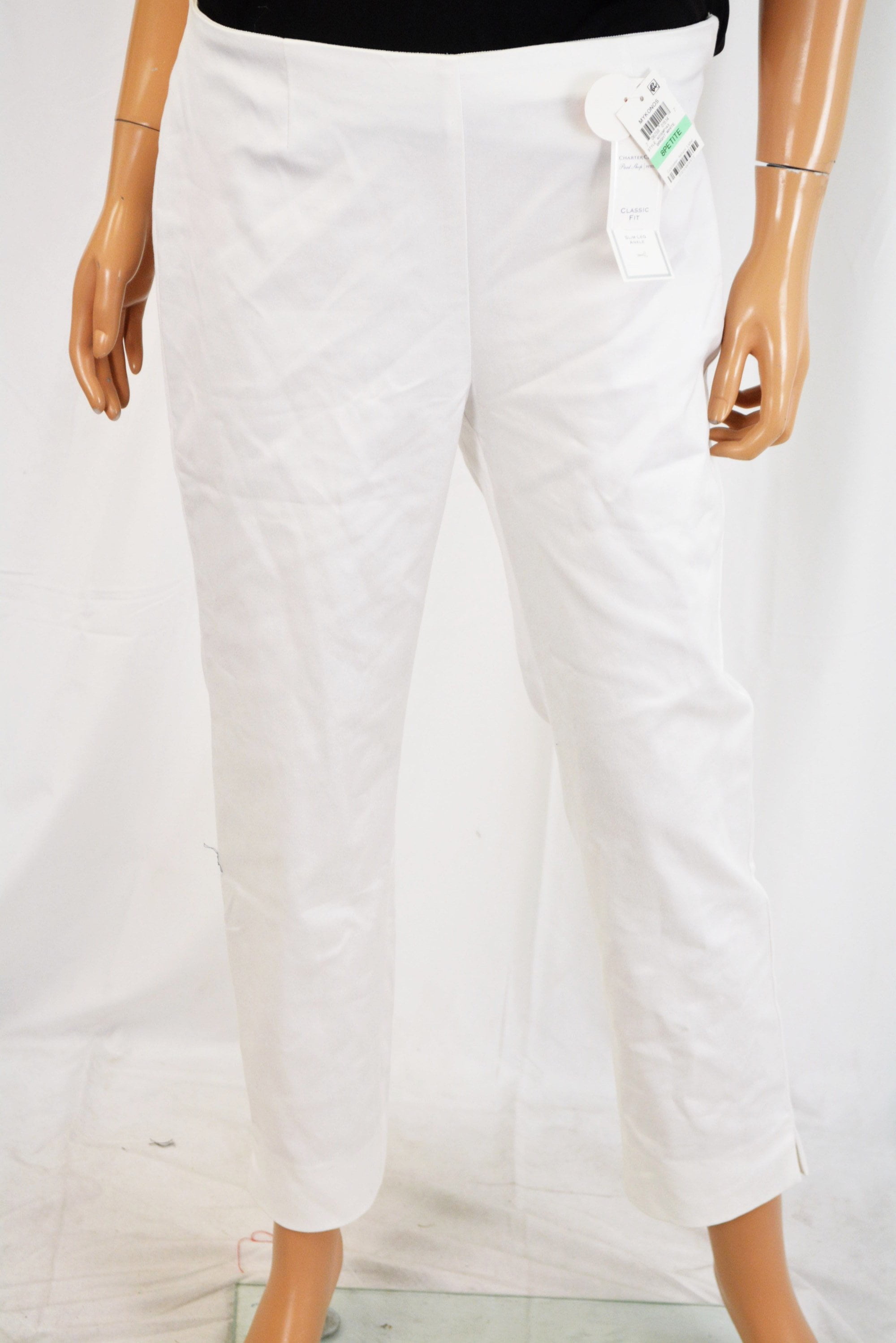 Charter Club - Charter Club Women's White Comfort-Waist Ankle Pants Petite 8P - Walmart.com 