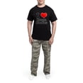 thumbnail image 5 of CafePress - I Heart (Love) Ramen Noodles Men's Dark Pajamas - Men's Dark Loose Fit Cotton Pajama Set, 5 of 7