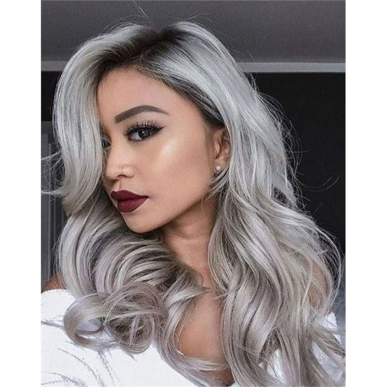 Silver and top grey wigs