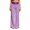 Purple, variant on Casual Pants for Women Fashion Striped Print Loose Fit Trousers with Elastic Waist Black L