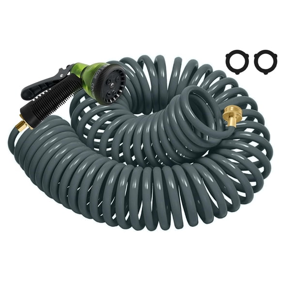 Manguera en espiral YESTAR de 7 patrones, 7,6 m, ligera y sin dobleces