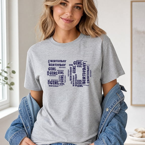 Jollimate 50th Birthday Girl Shirt, Retro Typography 50 Graphic Tee, Milestone Celebration Gift for Women