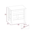 thumbnail image 3 of FM FURNITURE Brooklyn 3-Shelf Modern Engineered Wood Kitchen Island White, 3 of 8