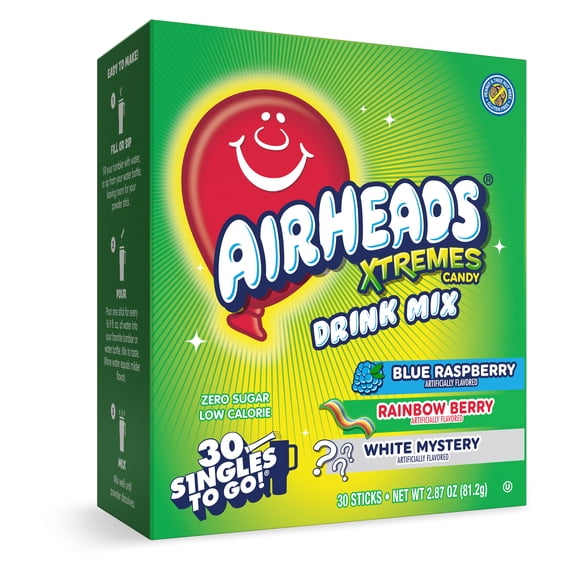 Airheads Extremes Singles to Go Powdered Drink Mix Variety Pack, 30 Count Packets