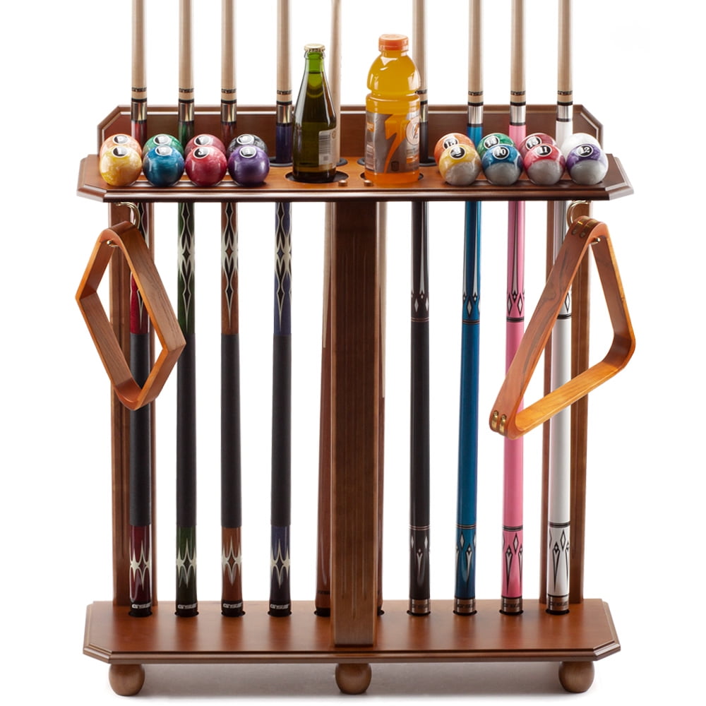 Buy GSE Games & Sports Expert Floor Stand Billiard Pool Cue Racks Oak