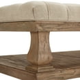 thumbnail image 5 of Weston Home Galvin Transitional Wood and Tufted Linen Coffee Table, Beige, 5 of 8