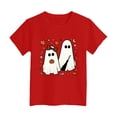 thumbnail image 6 of 13-14 Years Girl Halloween Printed Short Sleeved Top Girl Halloween Shirt Bow/Pumpkin T-Shirt Top, 6 of 7