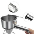 thumbnail image 3 of Auckpure Commercial-Grade Stainless Steel Pancake Batter Dispenser - Heavy Duty, 5 Multi-Caliber Nozzles, for Pancakes, Waffles, Cupcakes, Donuts, Takoyaki (40 oz), 3 of 6