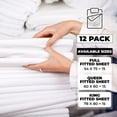 thumbnail image 2 of Superior Cotton Rich White Hotel Quality Fitted Bed Sheets, Set of 12, King, 2 of 5