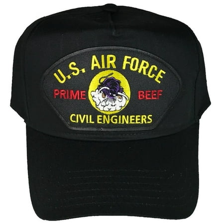 USAF AIR FORCE PRIME BEEF VETERAN HAT CHARGING CHARLIE RED HORSE CIVIL ENGINEER