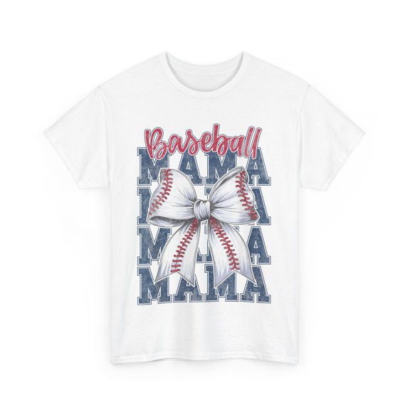 Baseball Mama Coquette Bow Mother's Day T-Shirt