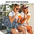 thumbnail image 5 of Large Capacity Tote Bag,Pioneer Flower Floral Print Pattern Handbag Fashion Luxury Tote Bag,15.7"x13"x 5.1" Inches,Laptop Compatible, 5 of 6