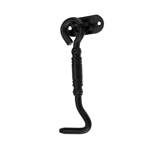 Door Lock Hook, With Black Coating Rust Resistant Hook Lock Latch For Door, 201 Stainless Steel Easy To Install For Shed Door Gate And Window Cabin Door