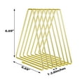 thumbnail image 3 of Aspire Book Holder 7 Slots File Holder for Magazine Metal Wire Desktop Gold Book Organizer Adjustable Triangle Display Rack, 3 of 8