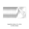 Long Tile With Rounded Edge 32 Pcs Shatterproof Acrylic Mirror Tiles, 5.9x3.9