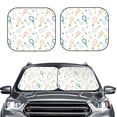 thumbnail image 2 of Salouo Cute Tennis Rackets Pattern Car Windshield Sun Shade Foldable | Front Windshield Shade for Sun, Heat and UV Rays | Interior Sun Protection-Large, 2 of 6