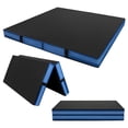 thumbnail image 5 of Spaco Bi-Fold Gymnastics Mat, 4-Inch Thick Foam, Waterproof PU Leather, Foldable with Handles, Yoga & Stretching, Black, 5 of 7