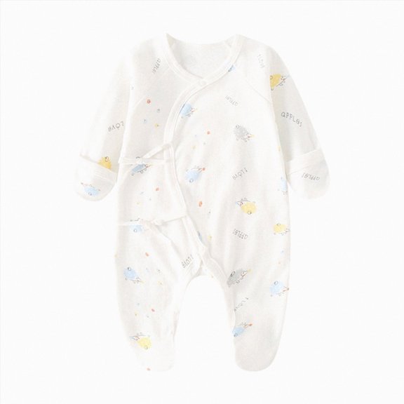 CAUYDY Girl Bodysuit for Newborn Baby Long Sleeve Romper for Boy Infant Sleepers 0 3 6 9 12 18 24 Months Fall Winter Preemie Pajamas Sizes 0-1 Months,Dark Blue