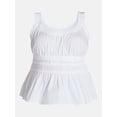 thumbnail image 5 of Terra & Sky Women’s Plus Sleeveless Smocked Peplum Tank Top, Sizes 0X-5X, 5 of 5