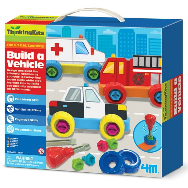 4M Thinking Kits Build A Vehicle Set, STEM - Walmart.com - Walmart.com