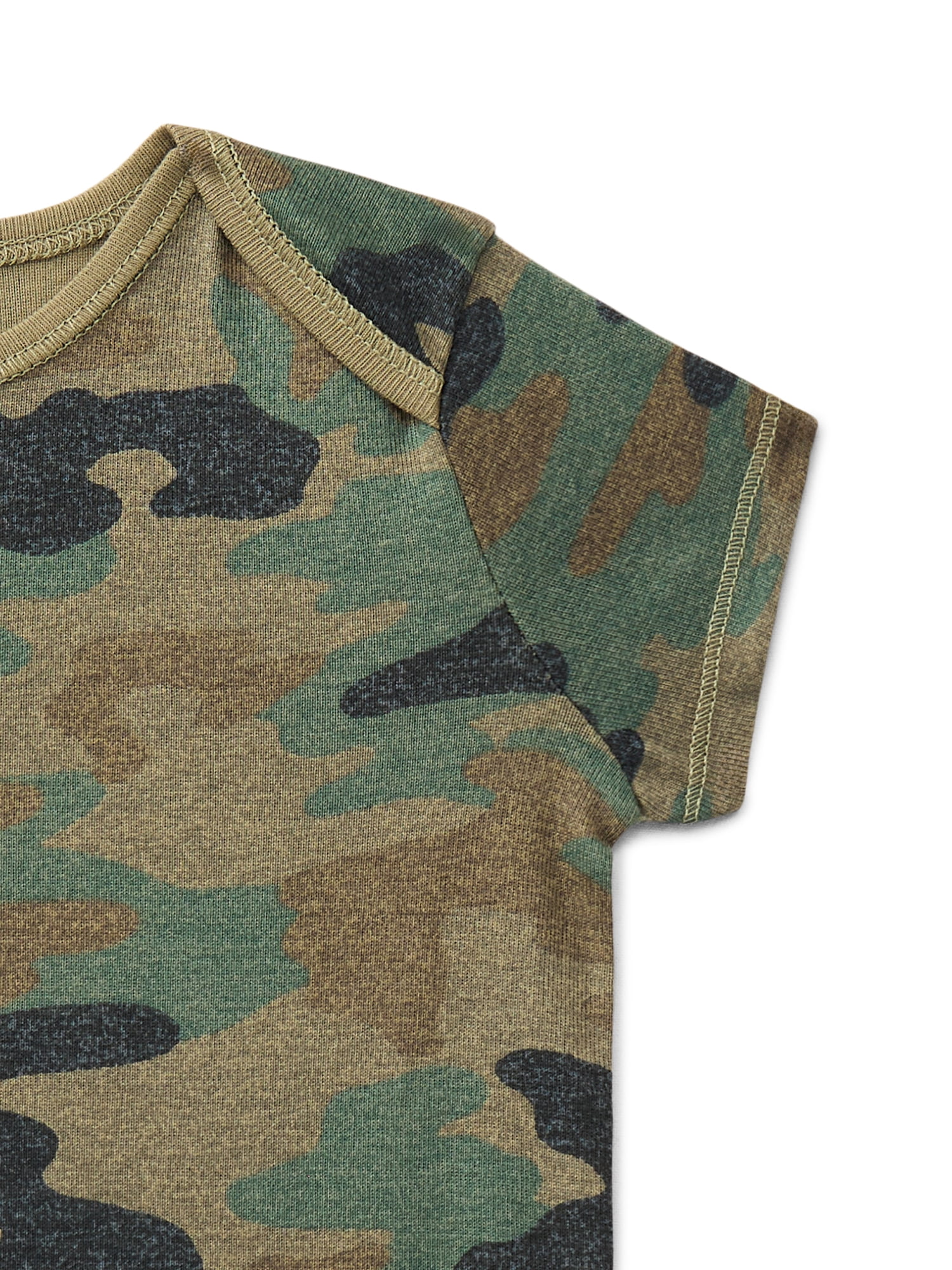 Wonder Nation Baby Boys Cotton Lap Shoulder Bodysuit, Sizes 0M-24M