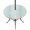 Teal,Green, variant on Round Outdoor Tablecloth with Umbrella Hole and Zipper, Ombre Beige Grey Striped Tablecloth with Elastic Waterproof, Farmhouse Modern Stripes Patio Table Covers for 31" - 35" Picnic Pool Tables