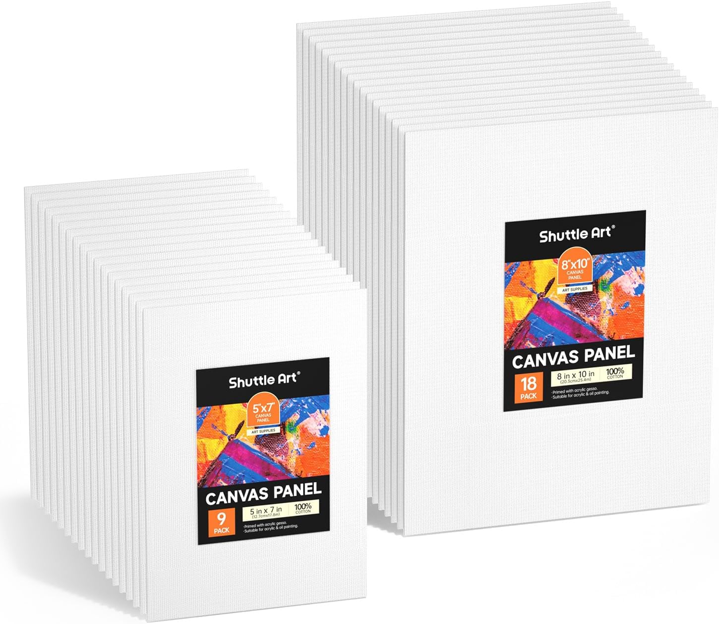 Shuttle Art Canvas Panels, 36 Pack, 5x7 & 8x10 Inches photo 1