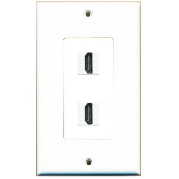 Ultra Spec Cables - 2 Port HDMI 2.0 Keystone Wall Plate Decorative