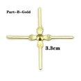 thumbnail image 2 of Gold Part B Ch elier Lamp Parts Crystal Bead Metal Connector Triangle Needle, 2 of 4