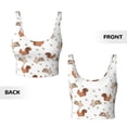 thumbnail image 3 of Sikiie Rabbit And Squirrel Print Strappy Sports Bra for Women Padded Push Up Sports Bra Athletic Running Sports Bra Workout Bra Yoga Bra, 3 of 5