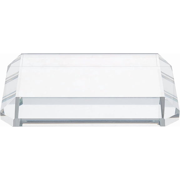 Clear Glass Paperweight Rectangle Glass Paperweights Faceted Blank Glass Paperweight Glass Ornaments for Holding Down Book Receipts Notes Home Decoration Ornament(2.76×3.94×0.59 Inch) Colorful