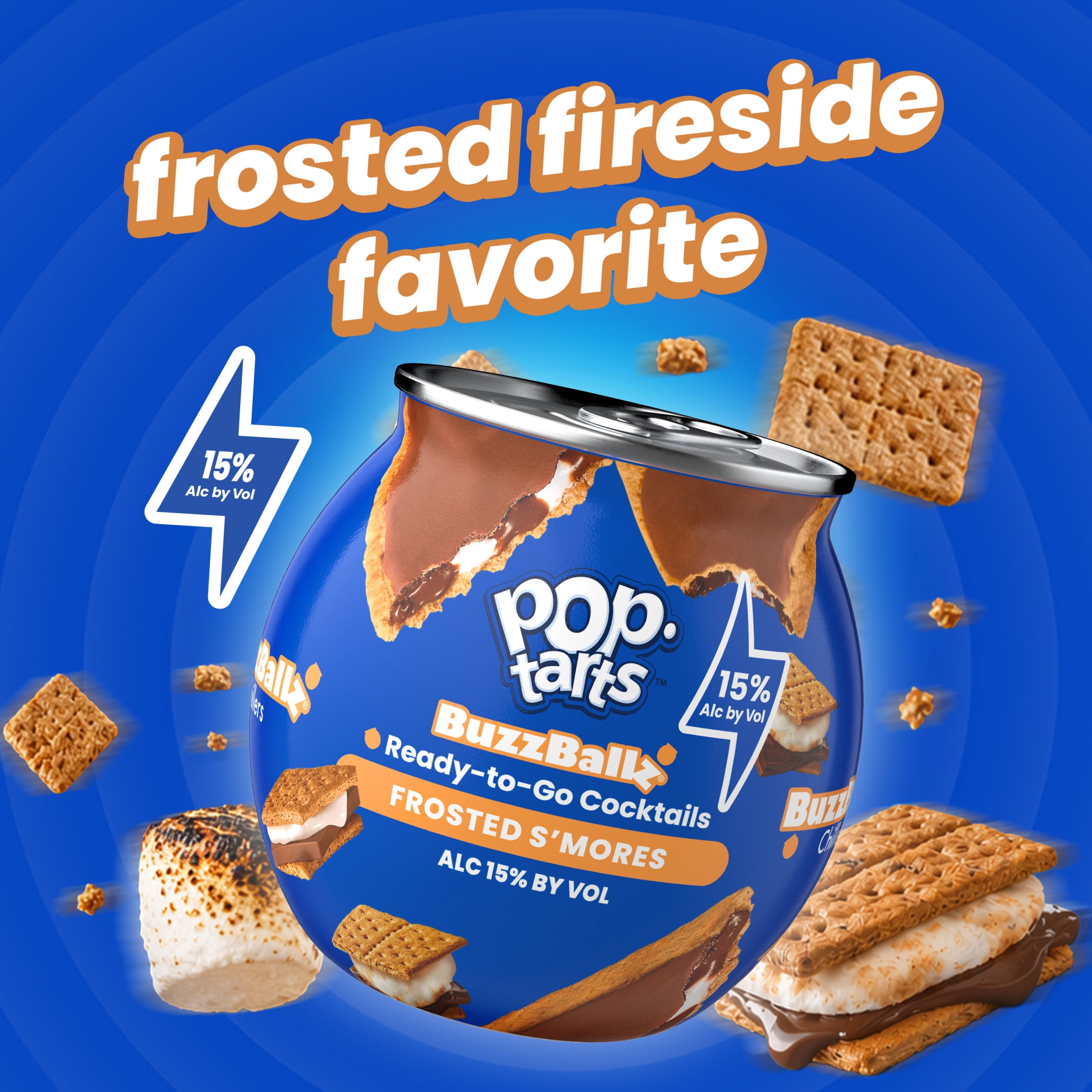 BuzzBallz Smores Chillers, 187ml, 30 Proof (15% ABV)