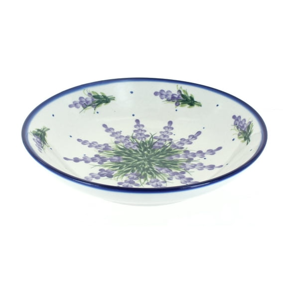 Blue Rose Polish Pottery Lavender Fields Large Salad Bowl