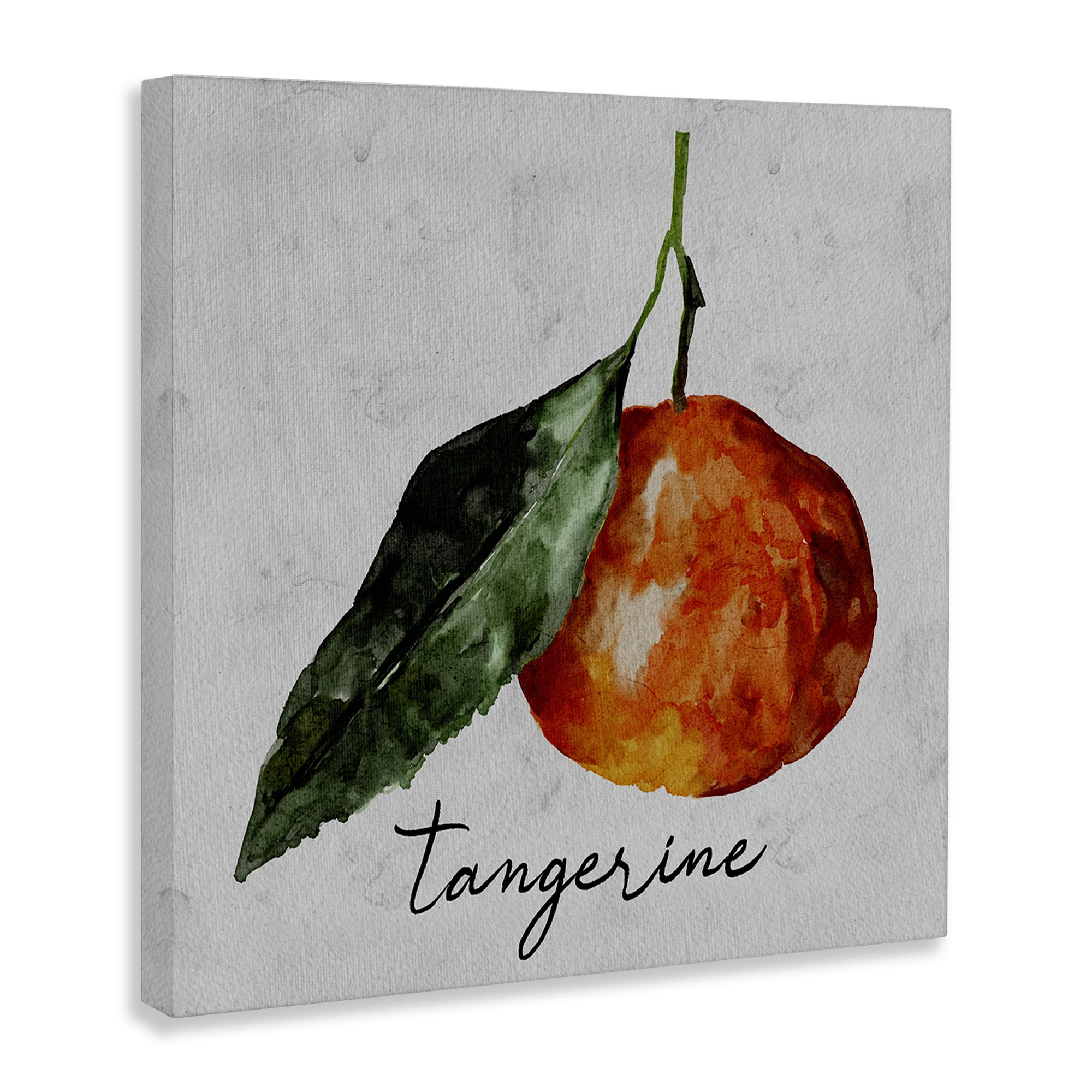 Stupell Industries Vintage Tangerine Fruit Food & Beverage Painting Wrapped Canvas Art Print Wall Art, 30 x 30