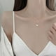 thumbnail image 4 of Collar delicado brillante Sunnimix dorado Cadena de clavícula, 4 of 8